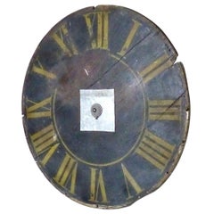 19th Century French Wooden Clock Face
