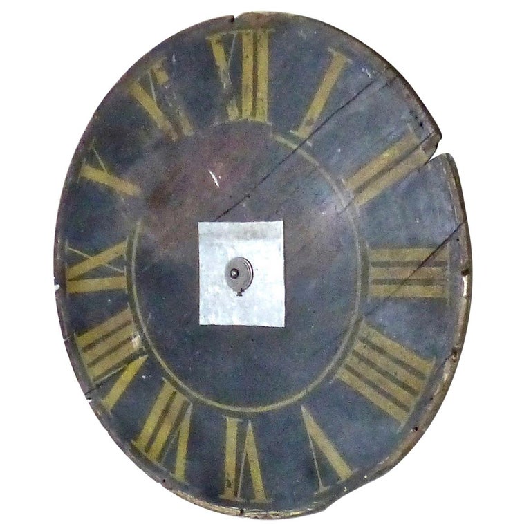 19th Century French Wooden Clock Face For Sale at 1stDibs