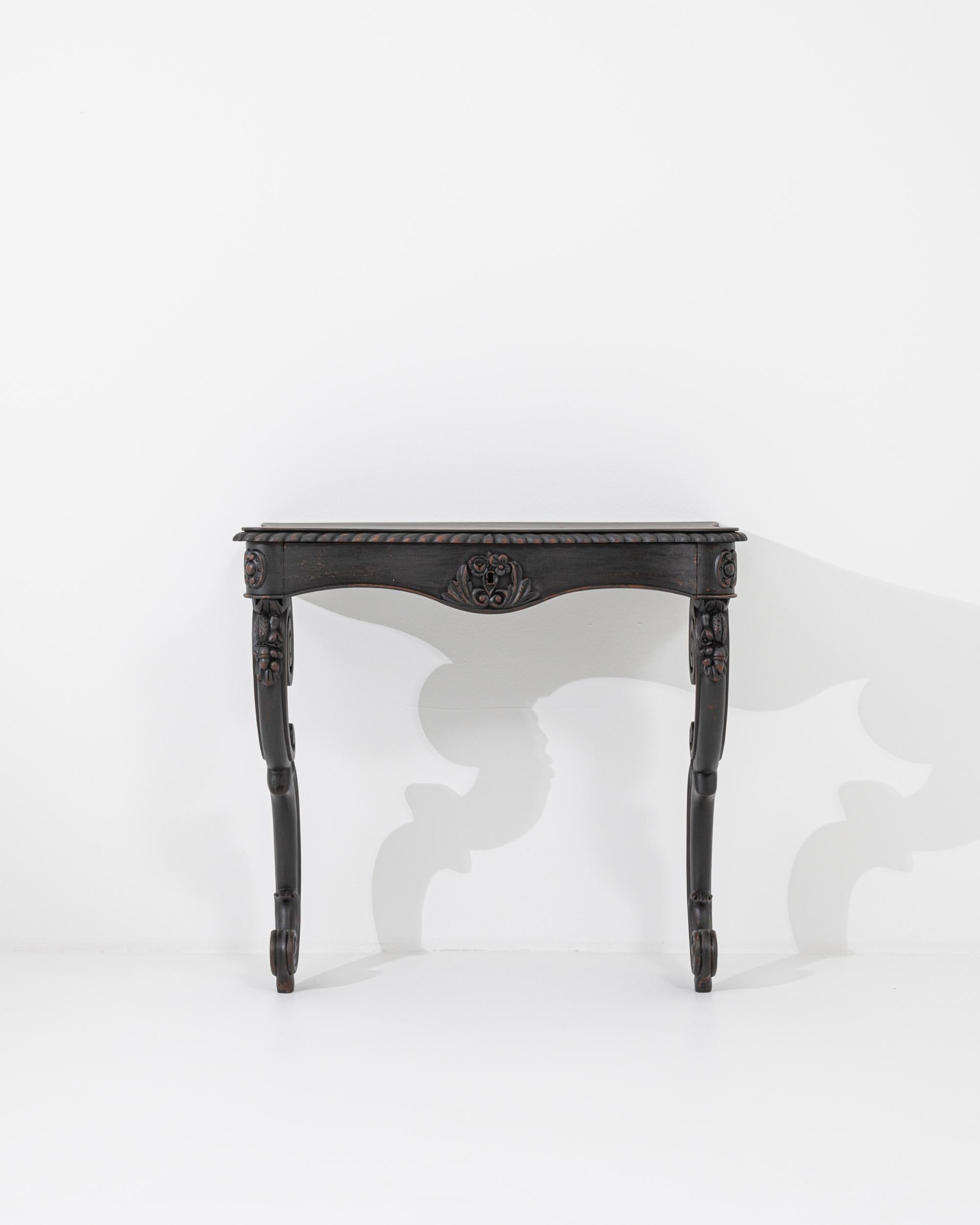 French Provincial 19th Century French Wooden Console Table For Sale