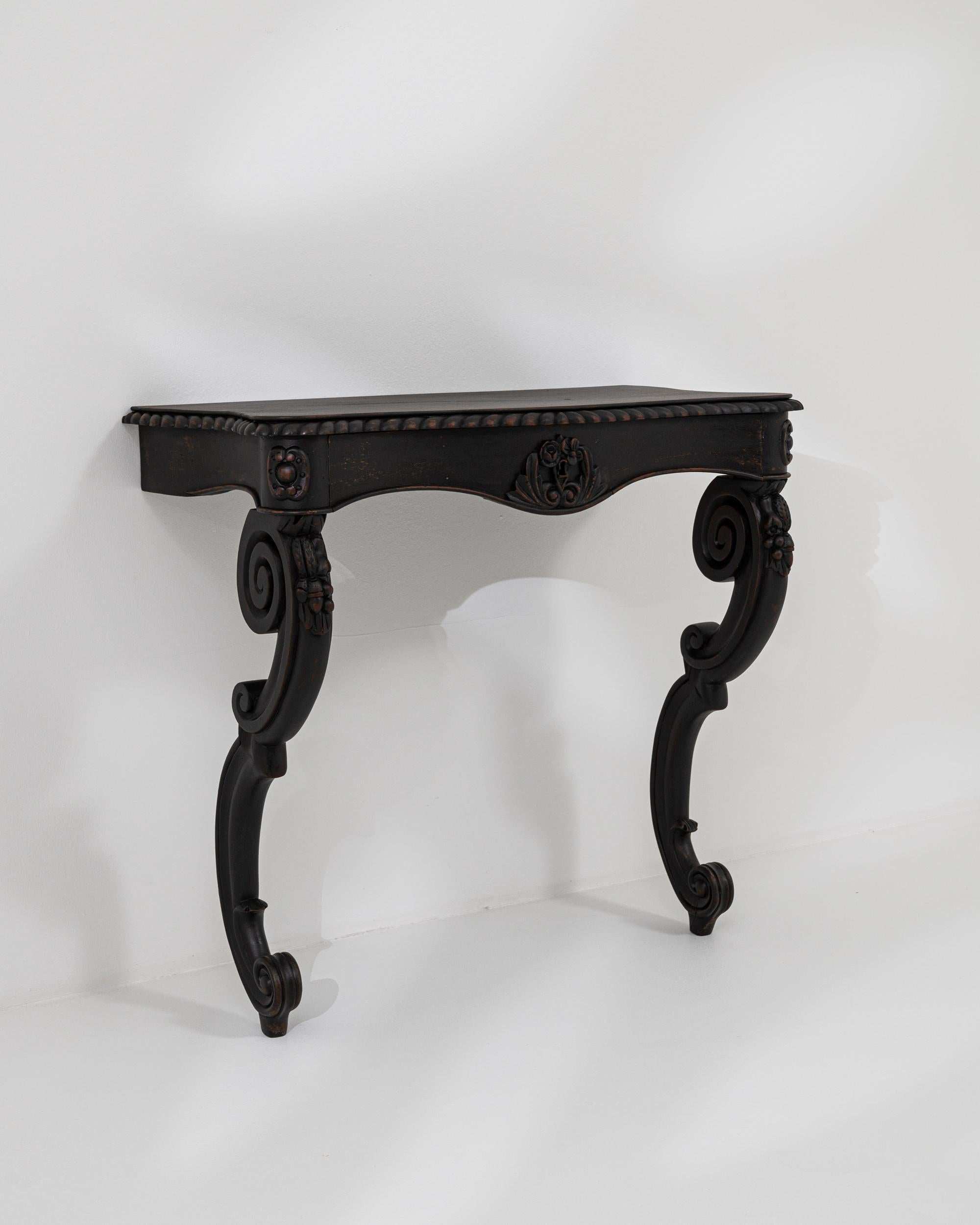 19th Century French Wooden Console Table For Sale 4