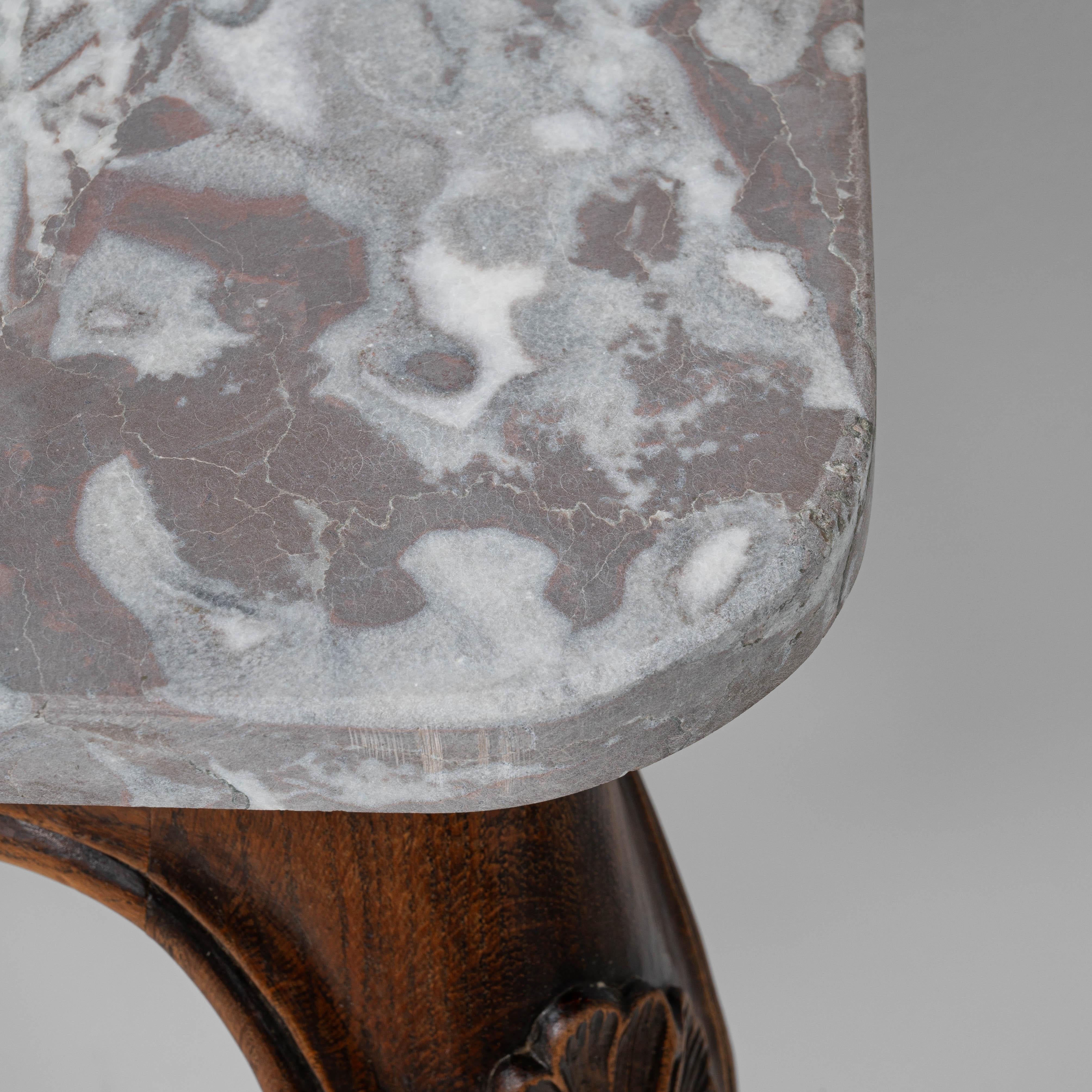 19th Century French Wooden Console Table With Marble Top en vente 5