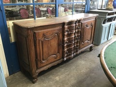 19th Century French Wooden Cupboard with Drawers and Shutters, 1890s