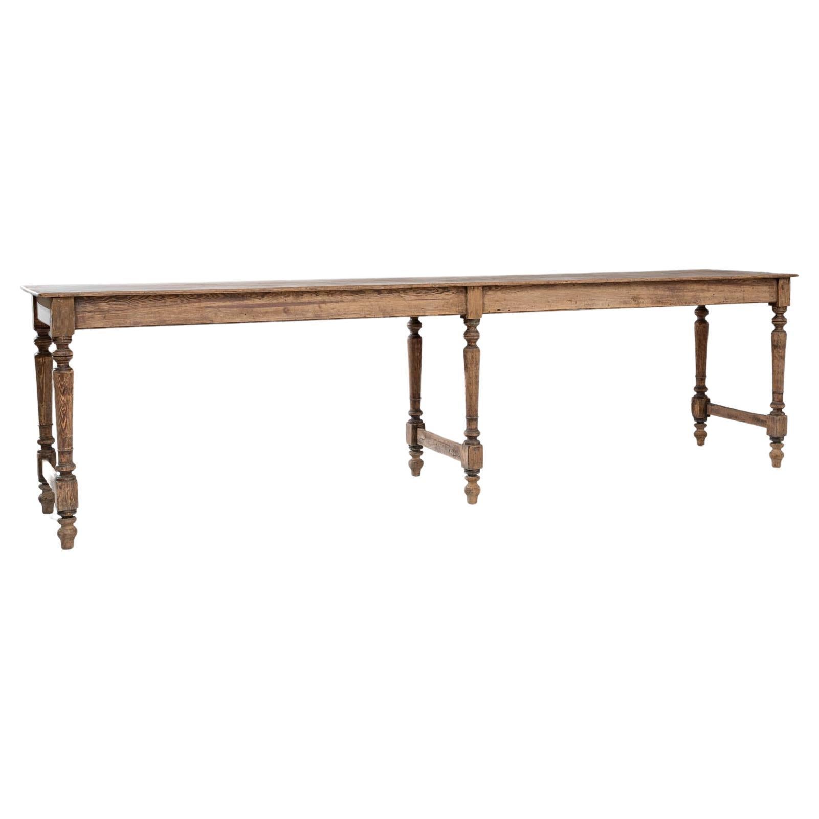 19th Century French Wooden Dining Table For Sale