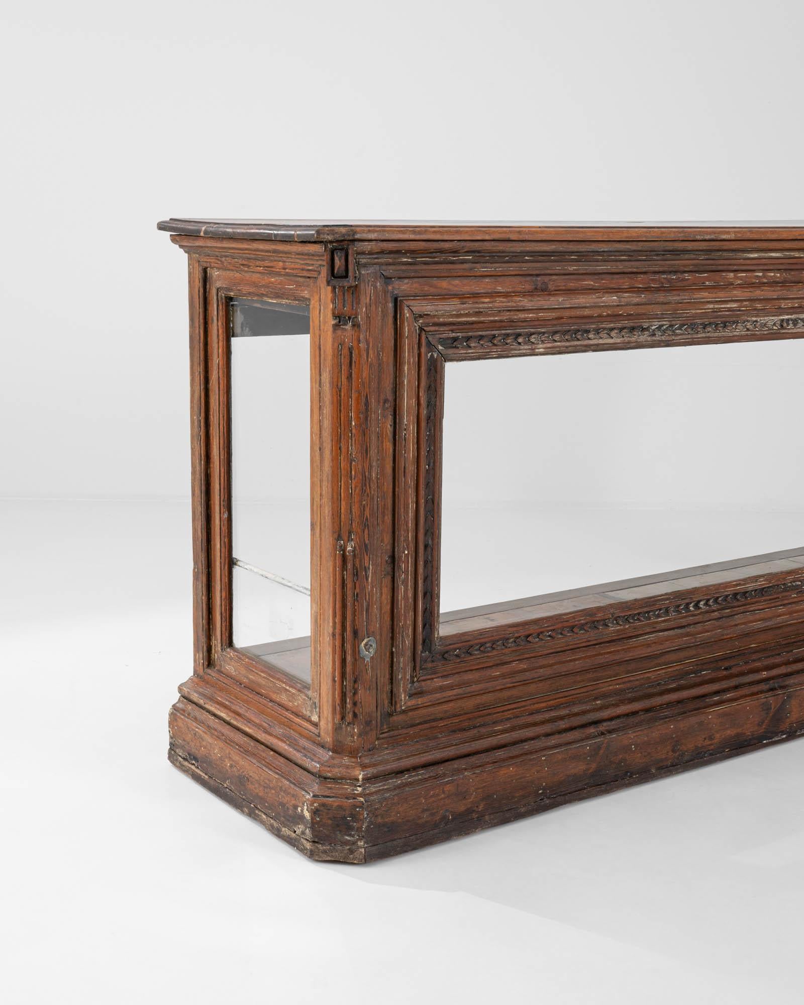 19th Century French Wooden Display Counter 1