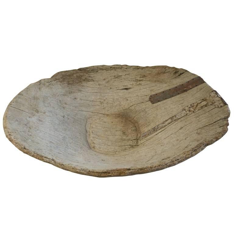19th Century French Wooden Dough Bowl In Good Condition In Culver City, CA