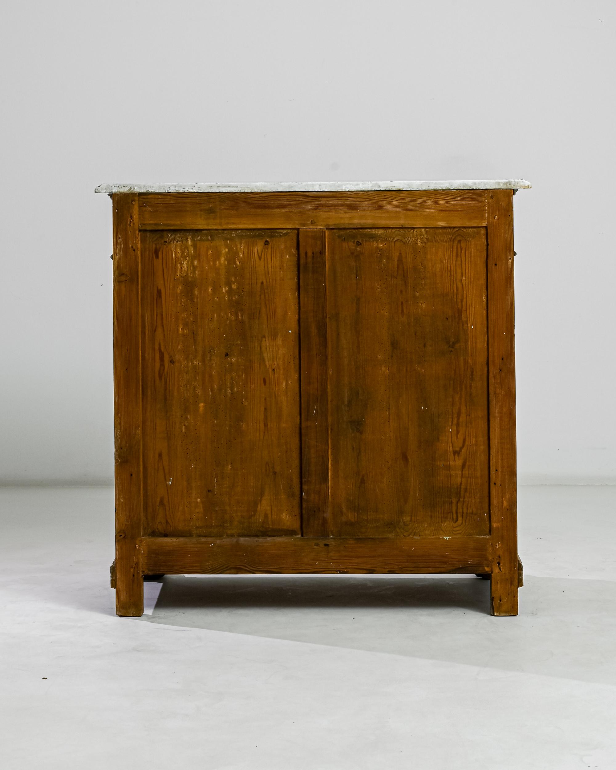 19th Century French Wooden Dresser with Marble Top For Sale 6