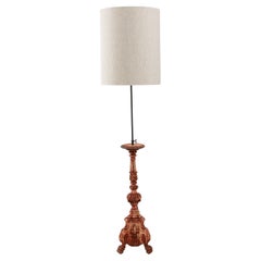 19th Century French Wooden Floor Lamp