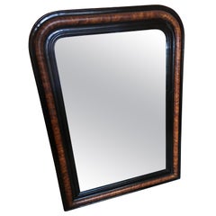 Antique 19th Century French Wooden Framed Wall Mirror, 1890s