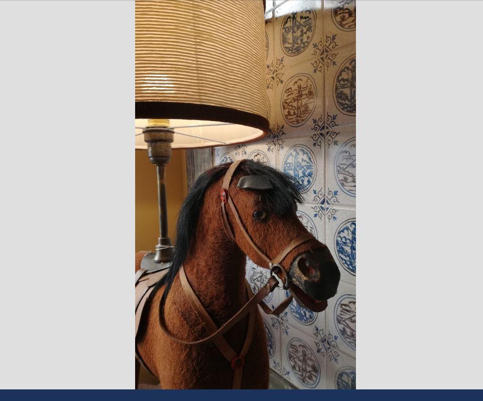 wooden horse lamp