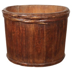19th Century French Wooden Log Bin