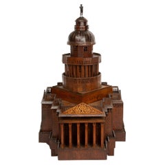 Maquette/modèle du Panthéon avec figure de Napoléon Ier du 19ème siècle
