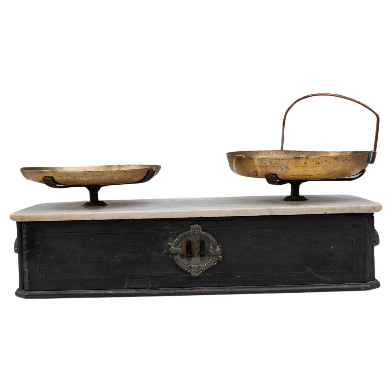 19th Century French Wooden & Metal Scale  For Sale