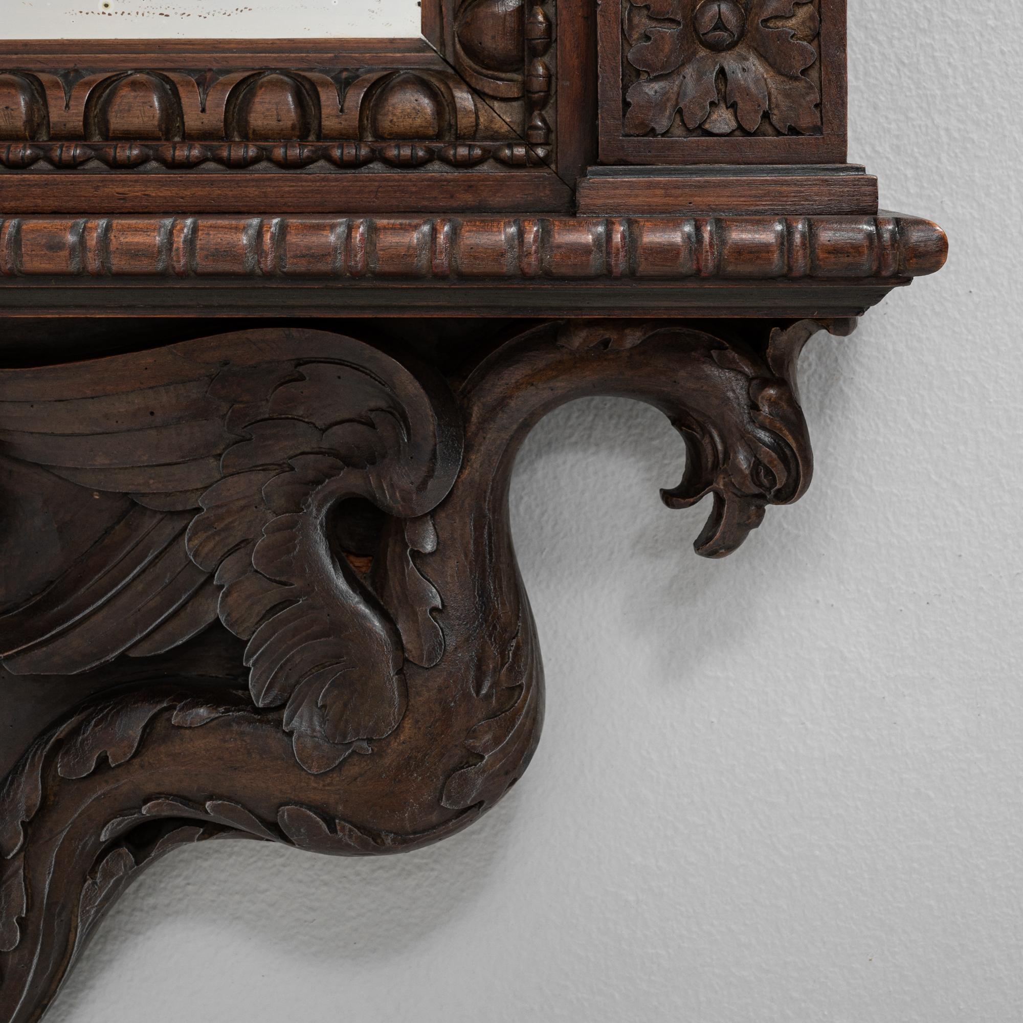 Specchio di legno francese del XIX secolo in vendita 5