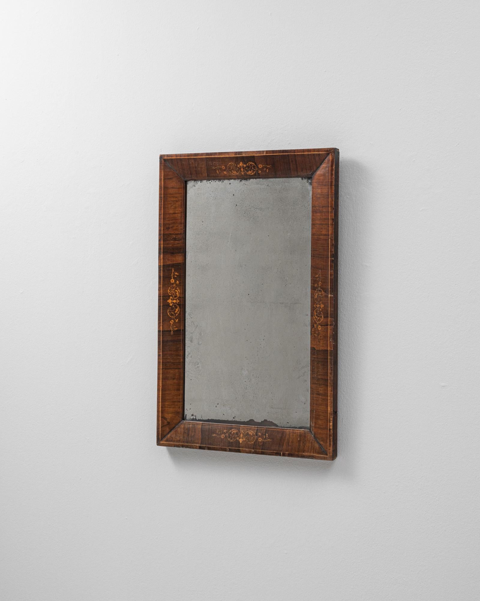 19th Century French Wooden Mirror In Good Condition For Sale In High Point, NC
