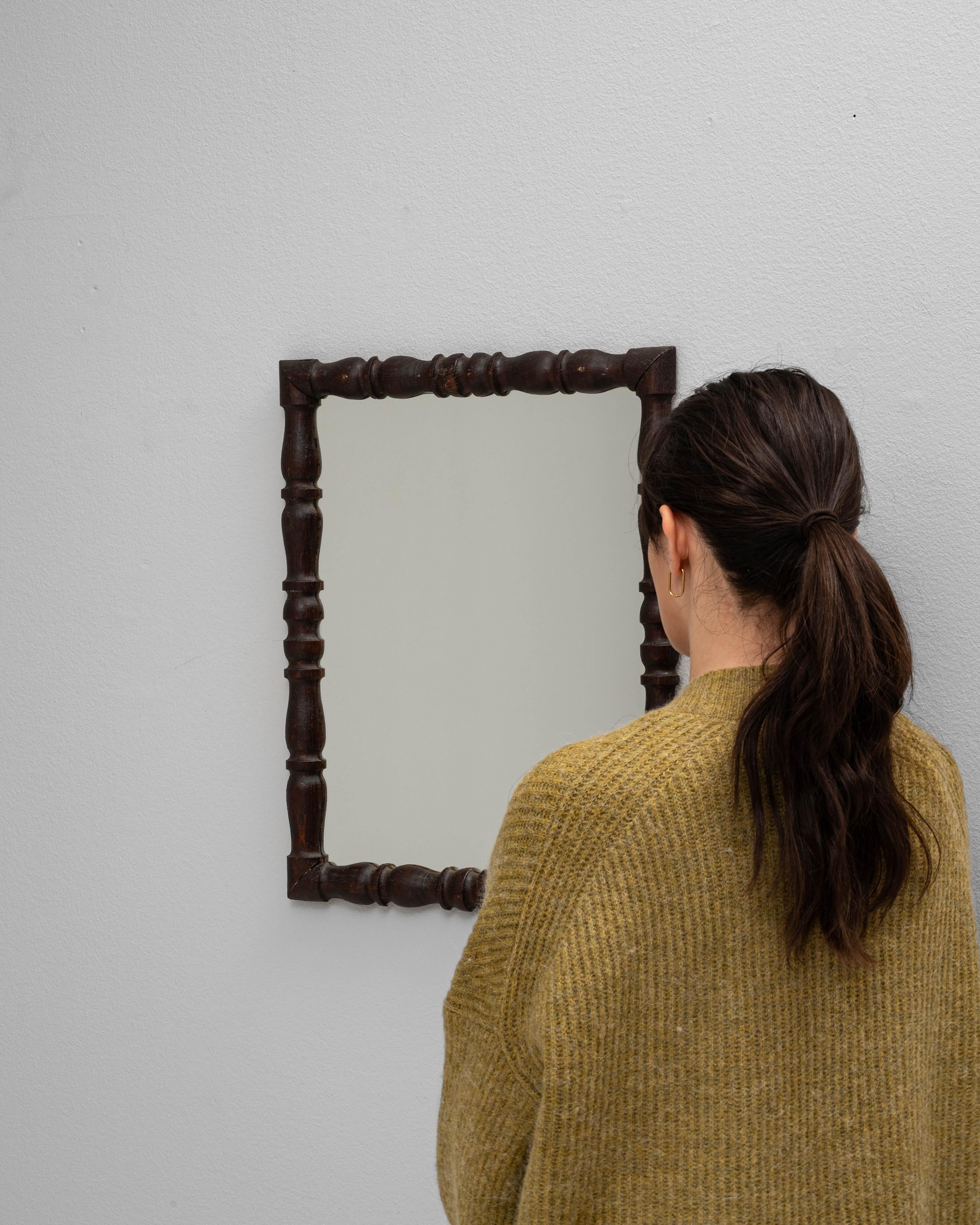 Miroir en bois français du 19e siècle Bon état - En vente à High Point, NC