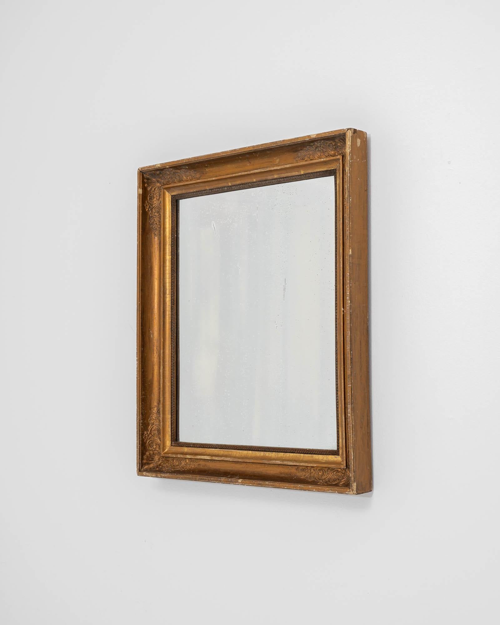19th Century French Wooden Mirror 1