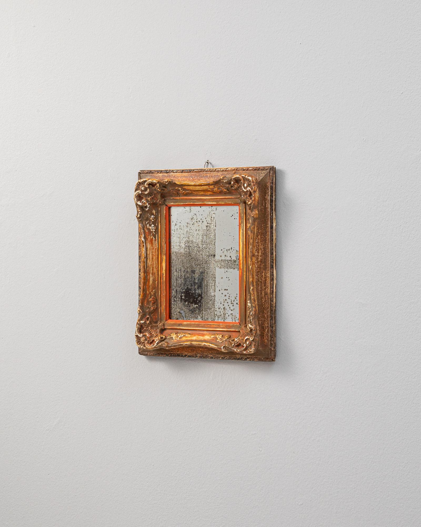 Französischer Holzspiegel aus dem 19. Jahrhundert im Angebot 2