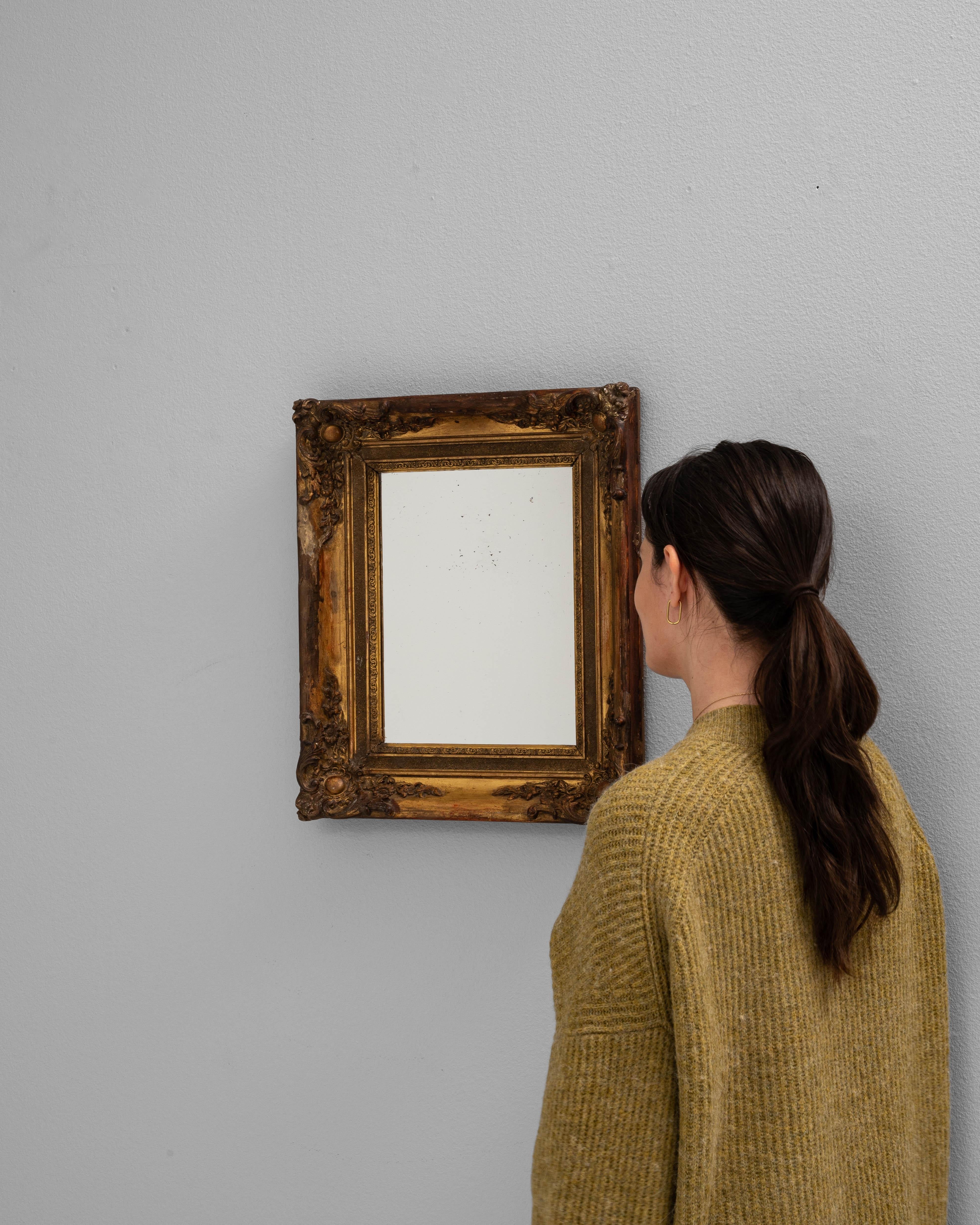 XIXe siècle Miroir en bois français du 19e siècle en vente
