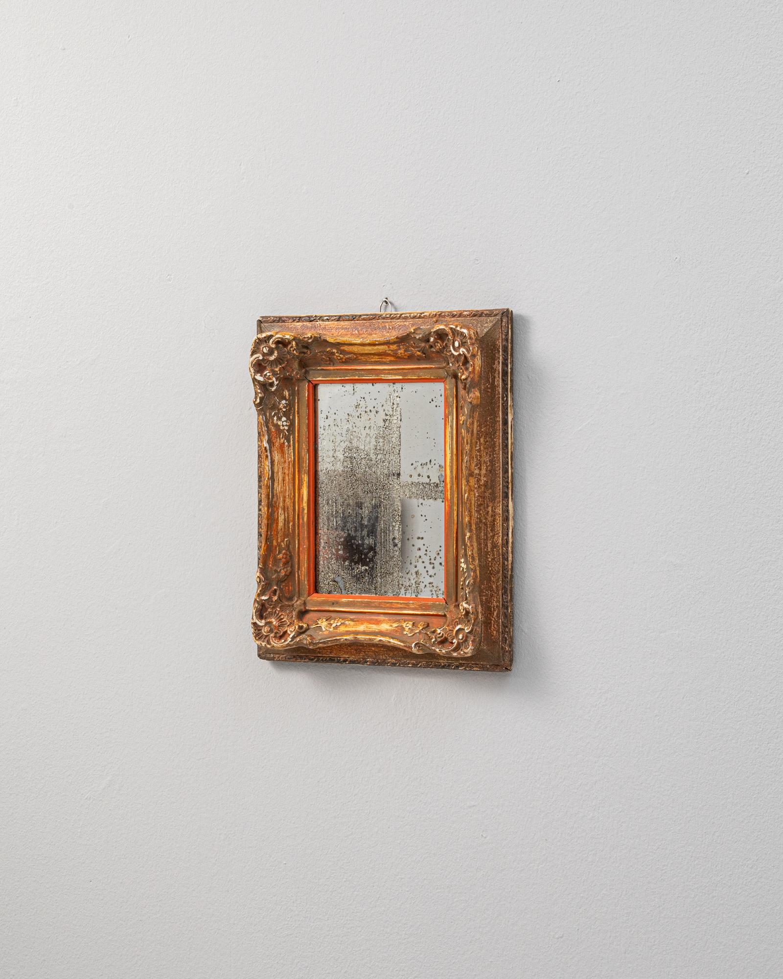 Französischer Holzspiegel aus dem 19. Jahrhundert im Angebot 3
