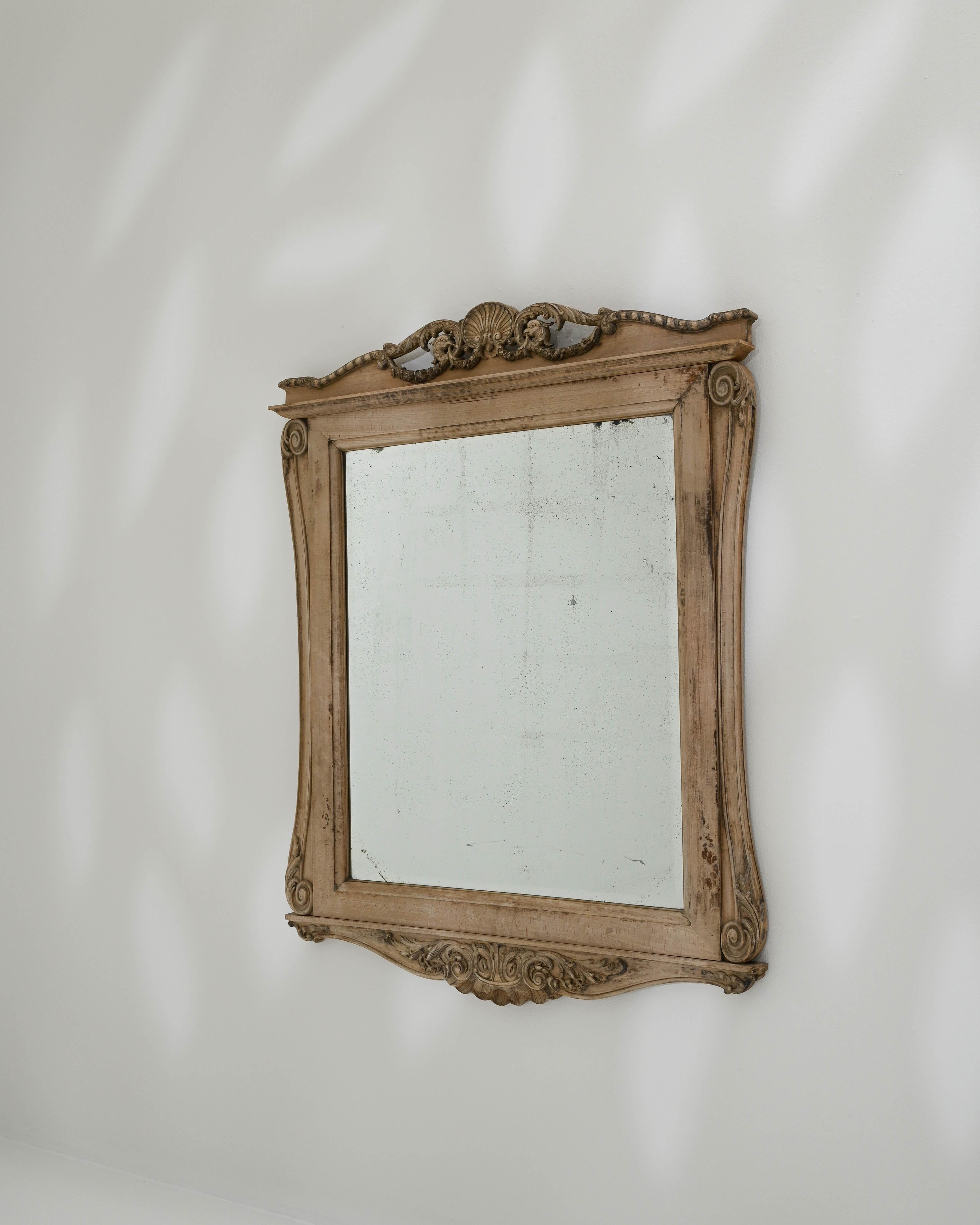 19th Century French Wooden Mirror  2