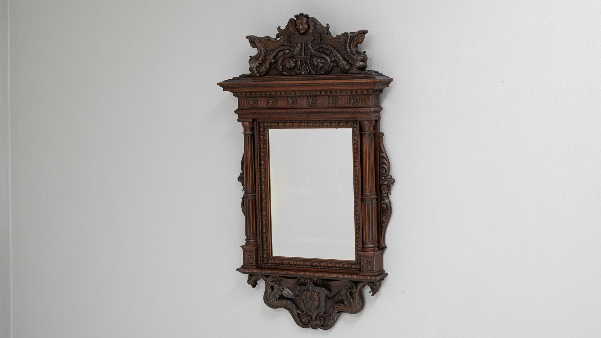 Specchio di legno francese del XIX secolo in vendita 2