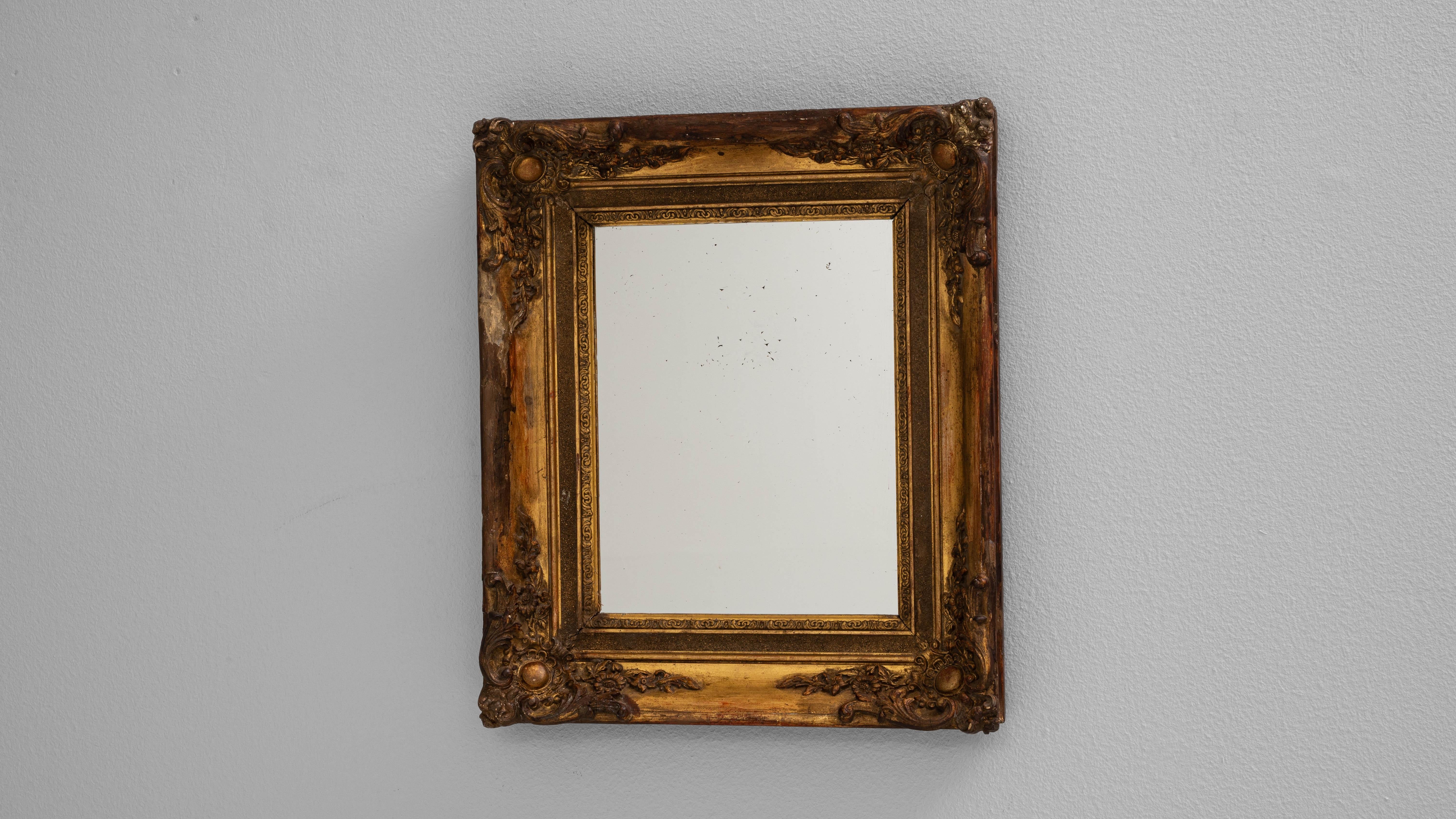 Miroir en bois français du 19e siècle en vente 1