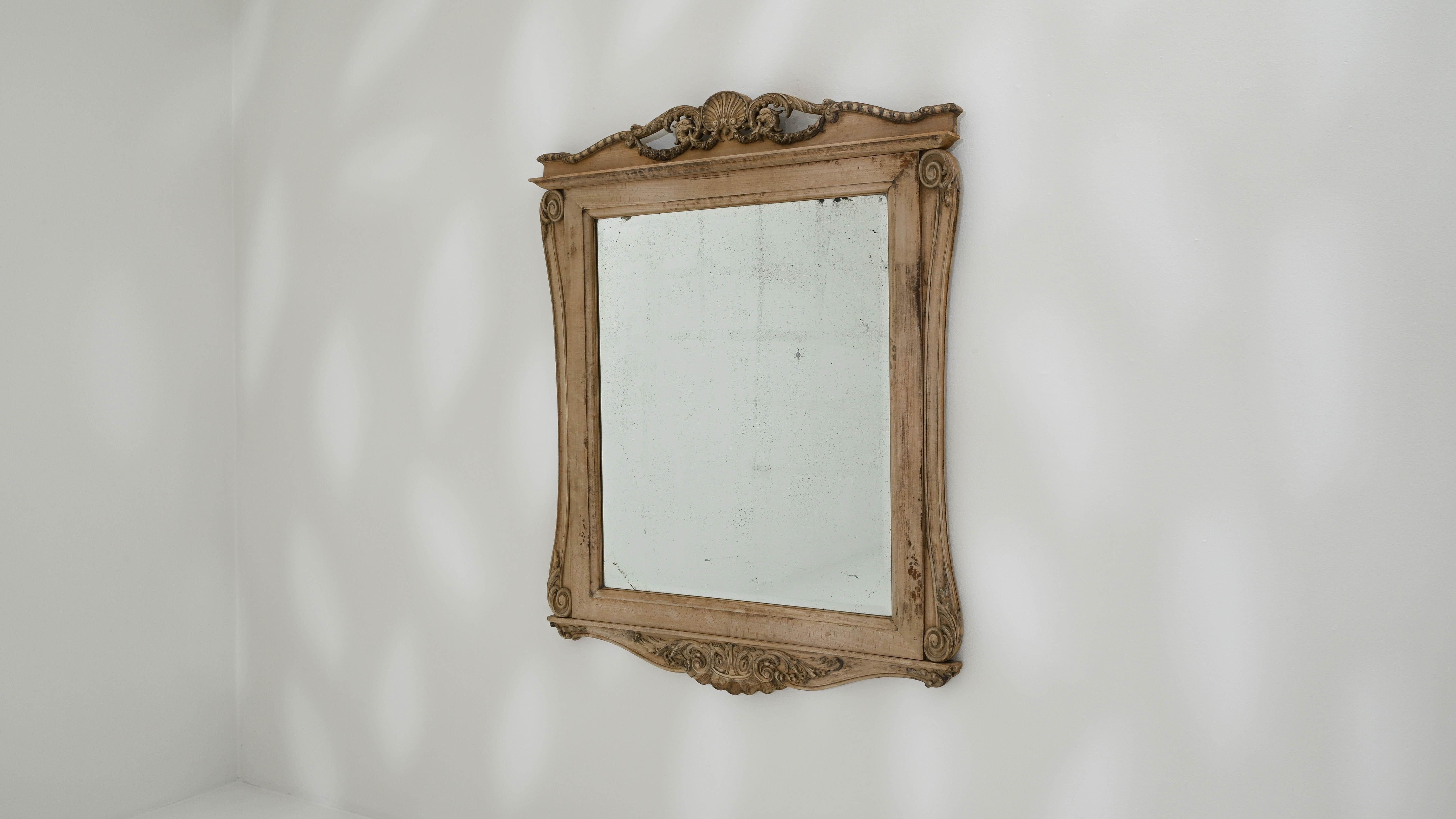 19th Century French Wooden Mirror  3