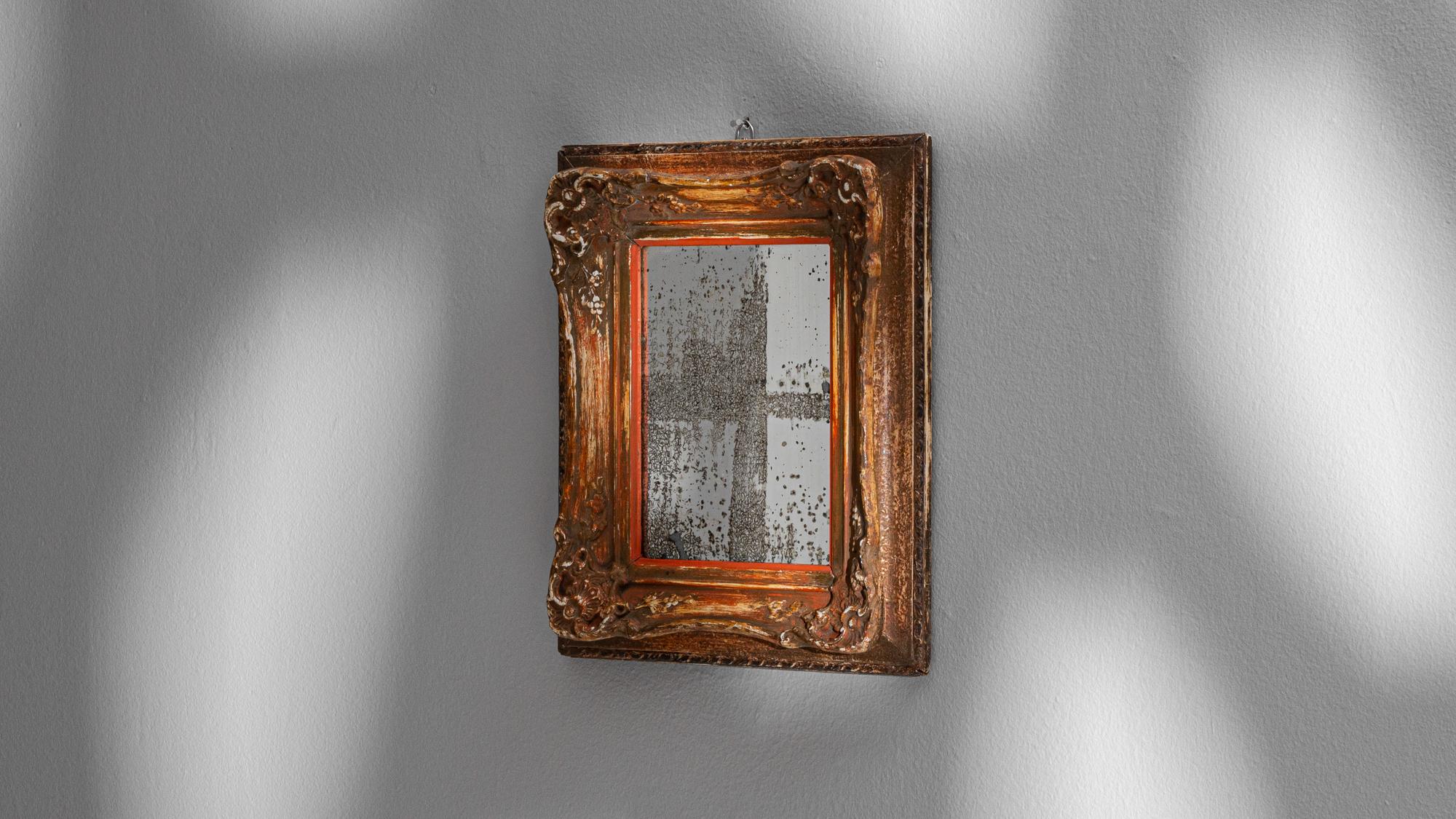 Französischer Holzspiegel aus dem 19. Jahrhundert im Angebot 5