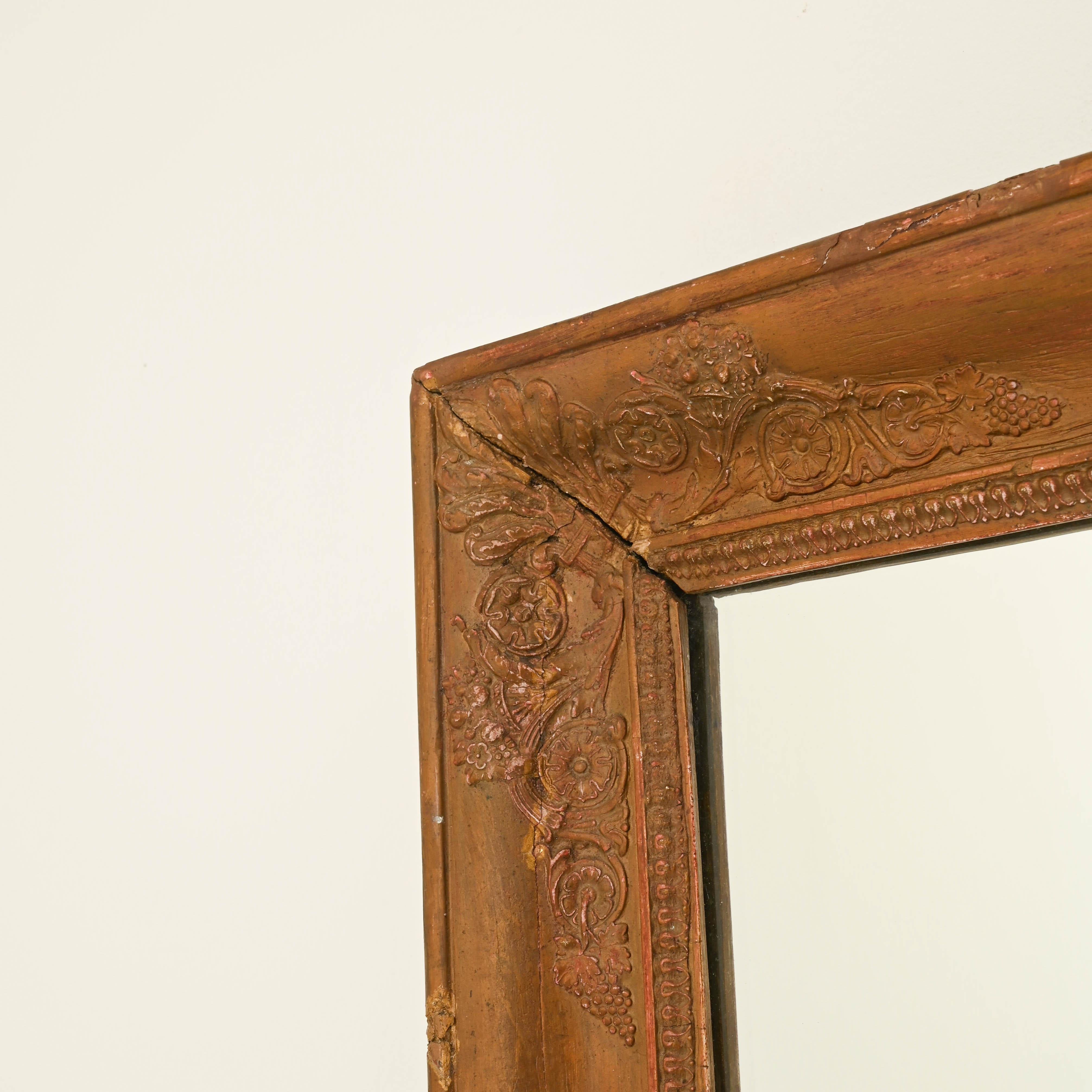 Miroir en bois français du 19e siècle en vente 2