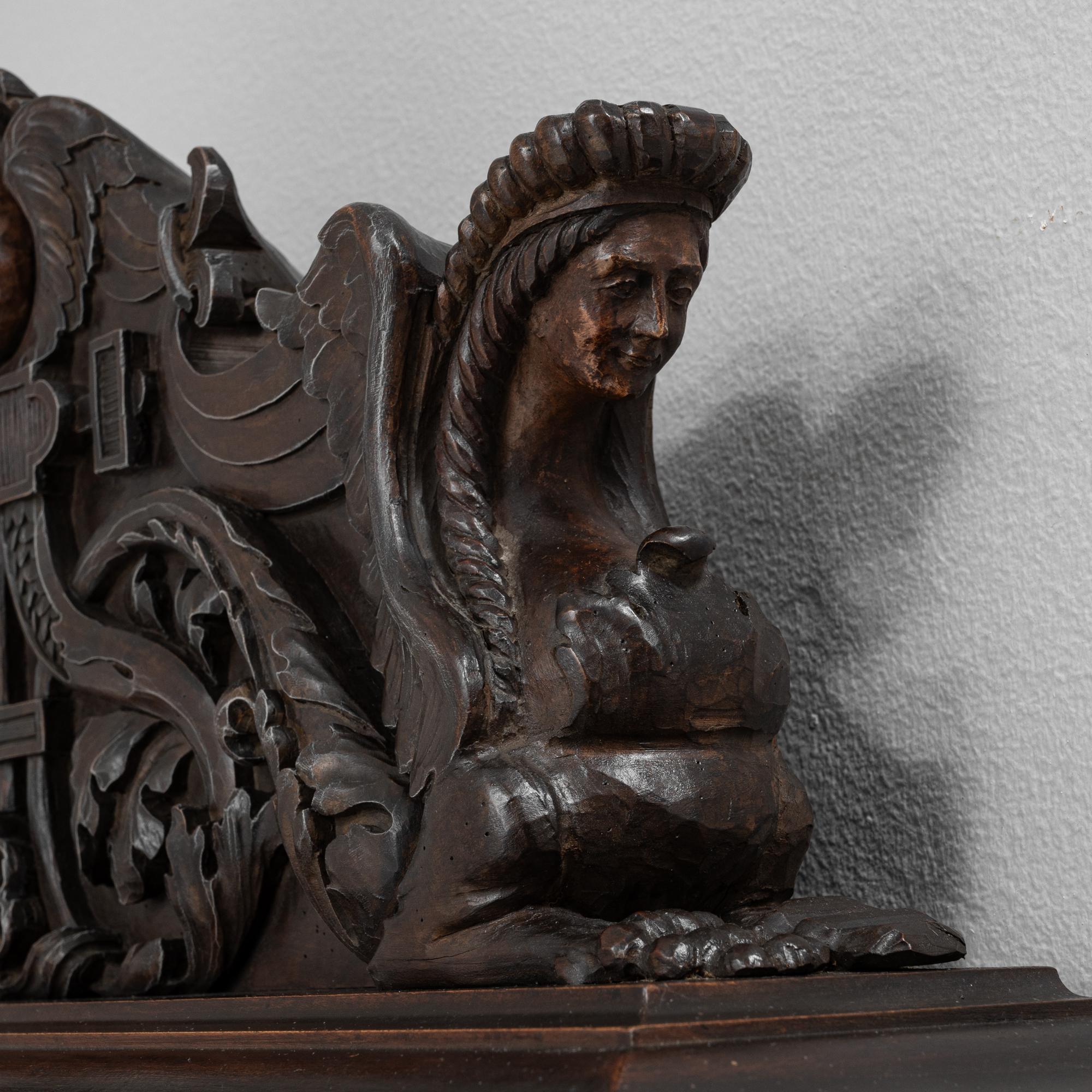 Specchio di legno francese del XIX secolo in vendita 4