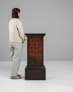 19th Century French Wooden Pedestal, Antique Design & Craftsmanship