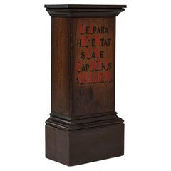 19th Century French Wooden Pedestal, Antique Design & Craftsmanship
