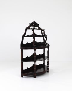 19th Century French Wooden Shelf with Original Patina