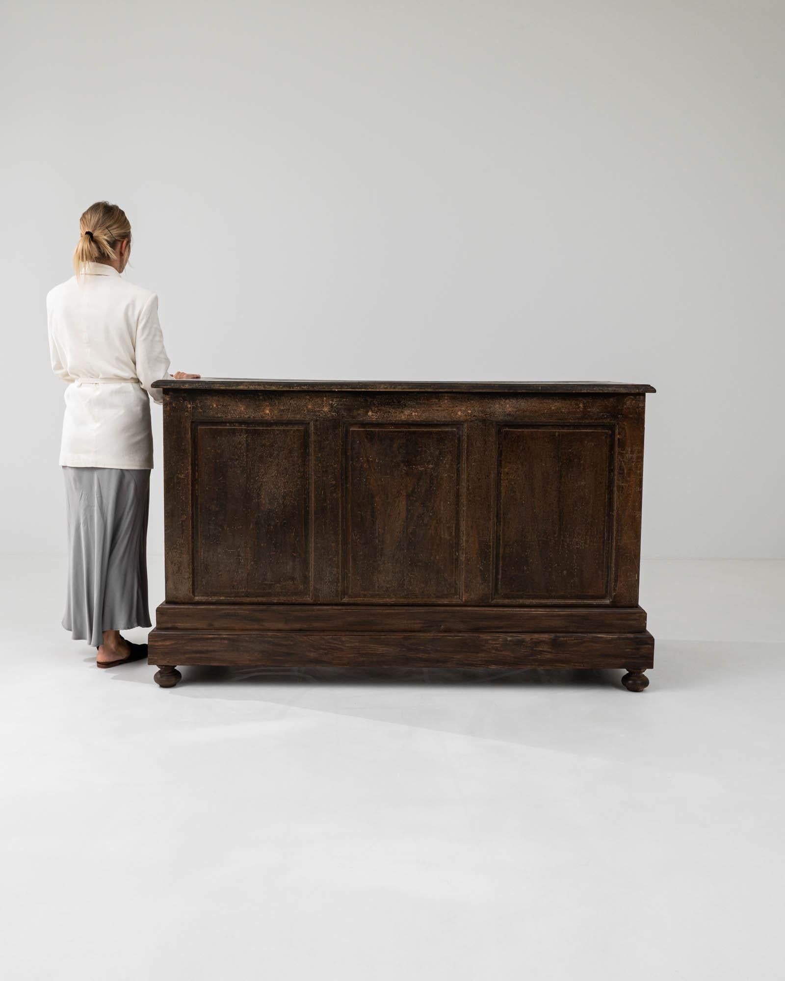 French Provincial 19th Century French Wooden Shop Counter