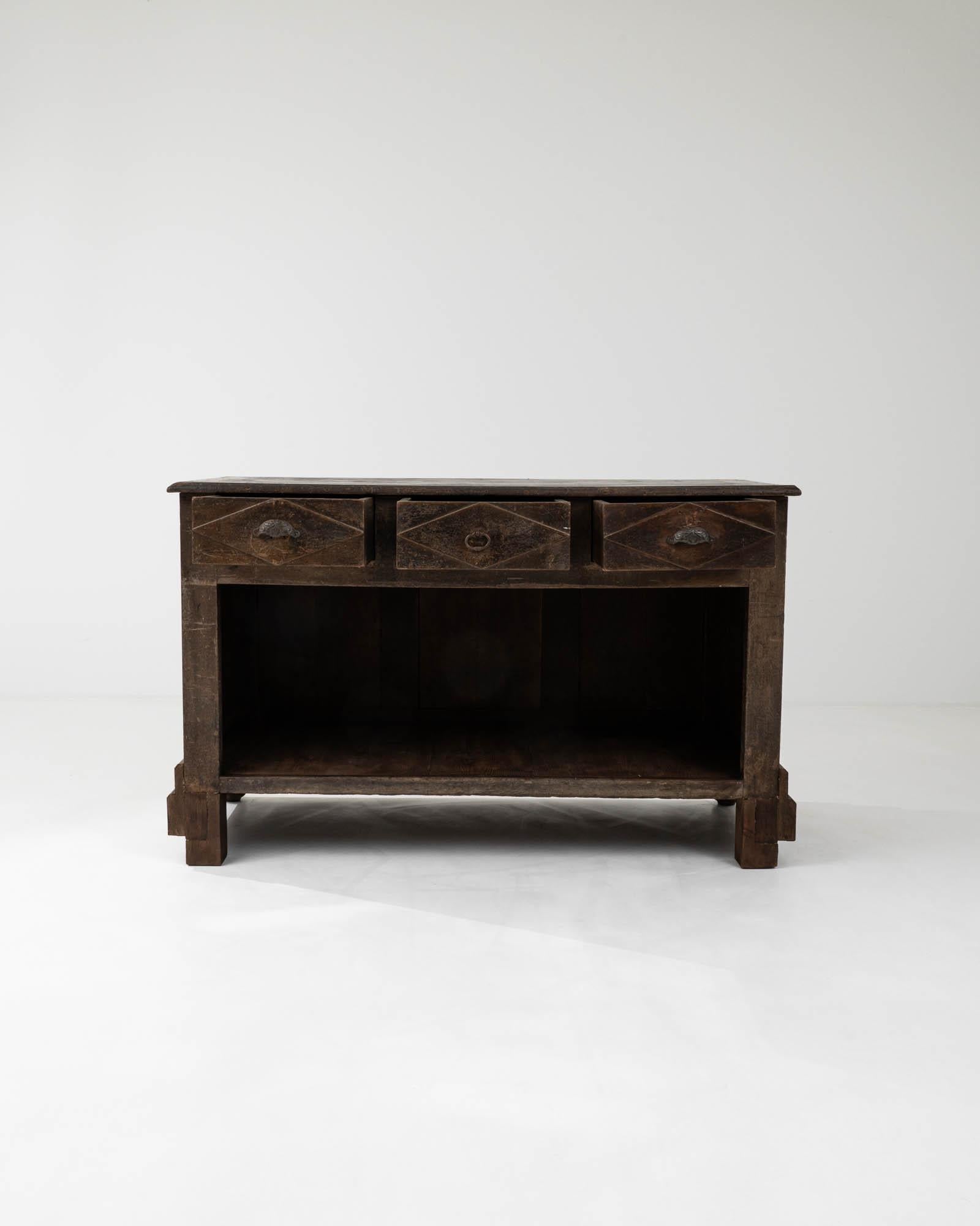 Französischer Holz-Einkaufstisch aus dem 19. Jahrhundert im Angebot 5