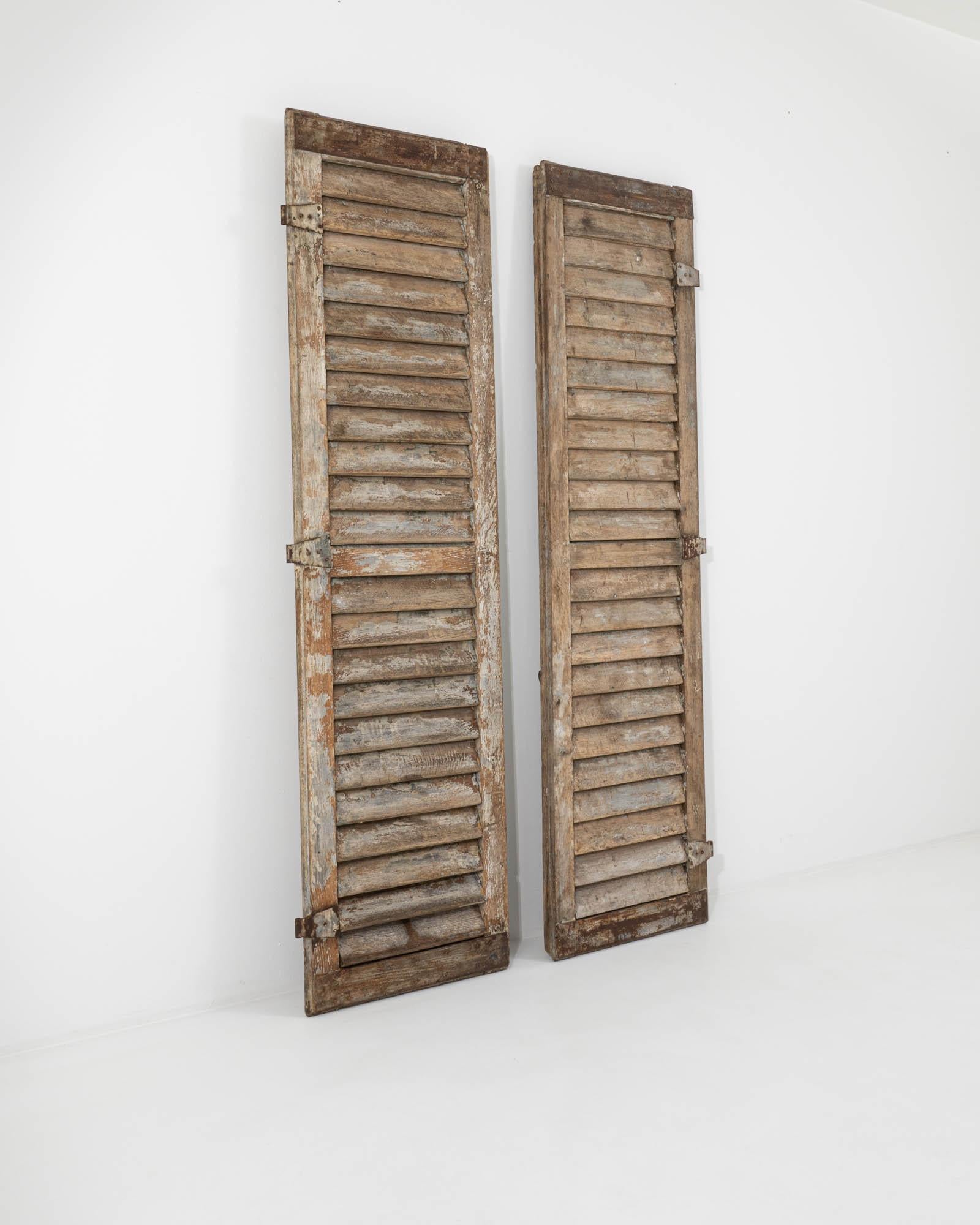 Country 19th Century French Wooden Shutters For Sale