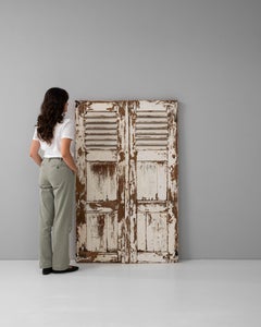 19th Century French Wooden Shutters with Patinated Finish, Antique