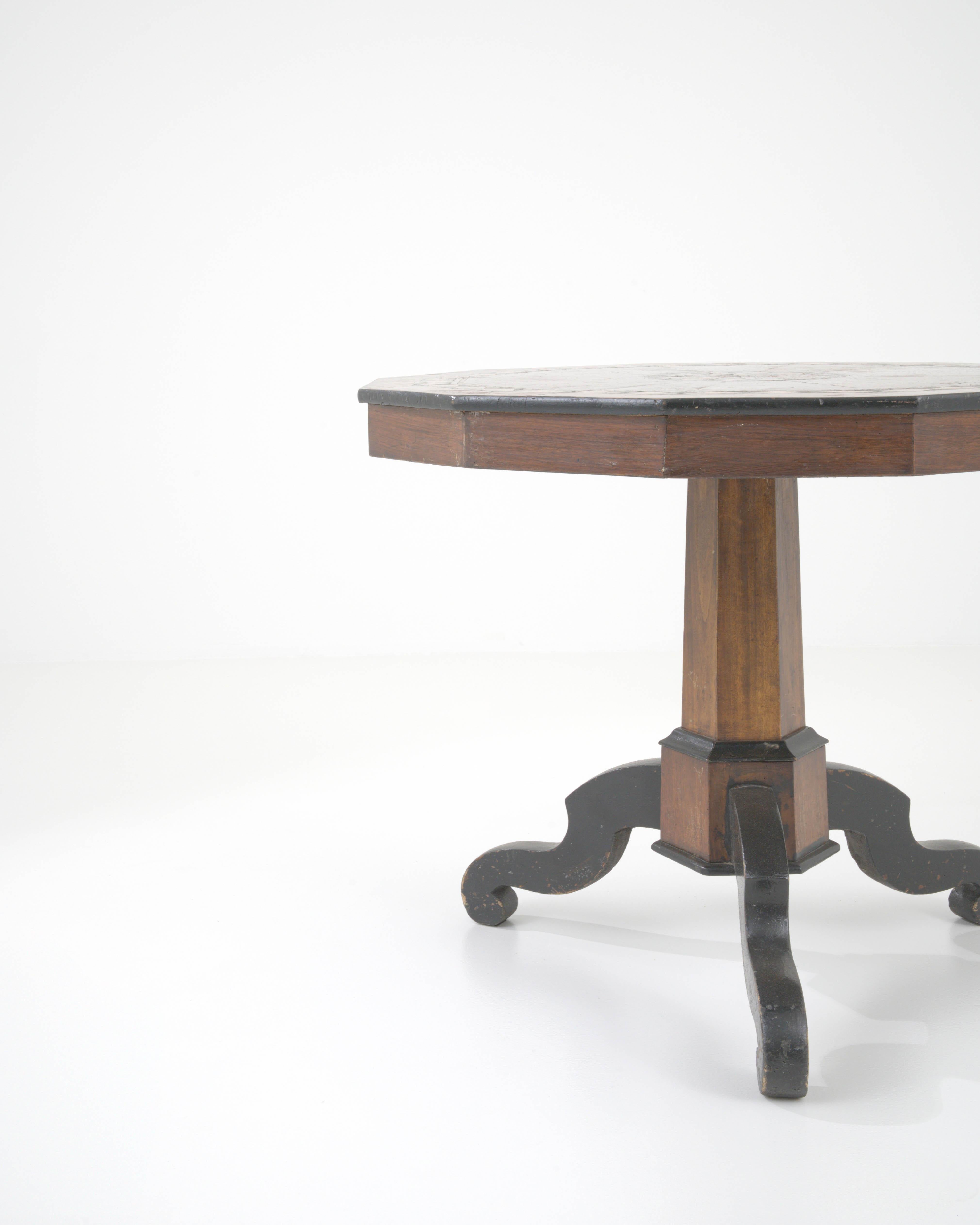 19th Century French Wooden Side Table with Original Patina For Sale 1