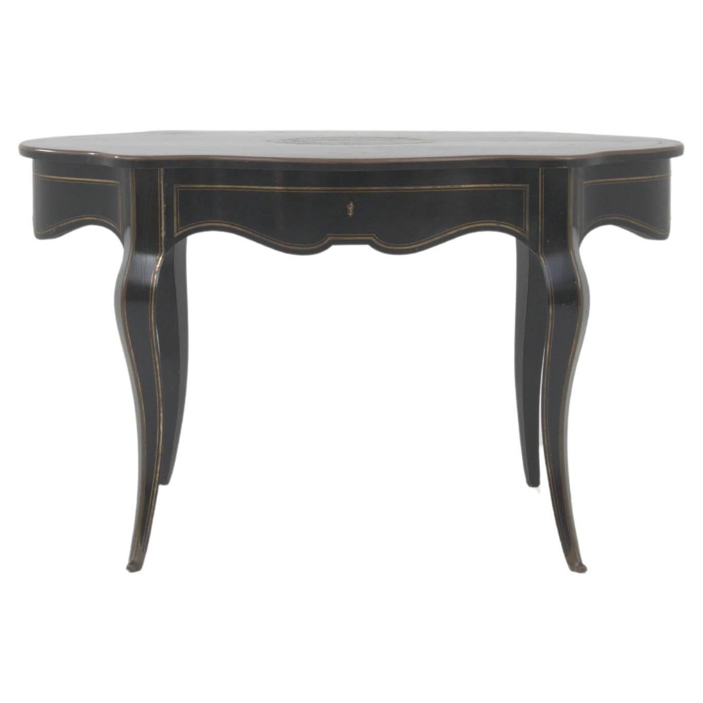 Table d'appoint française du 19ème siècle en bois avec patine d'origine