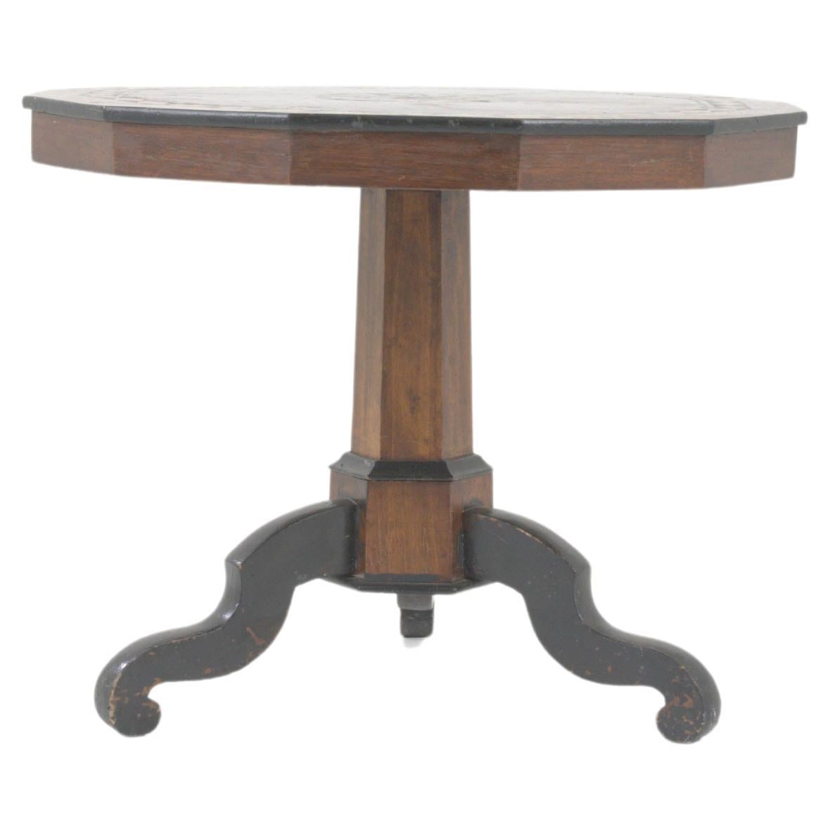 19th Century French Wooden Side Table with Original Patina