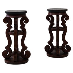 19th Century French Wooden Side Tables, a Pair