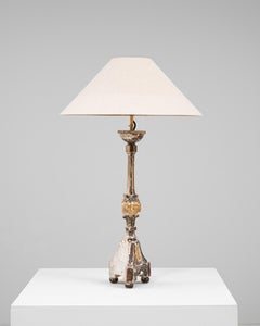 19th Century French Wooden Table Lamp