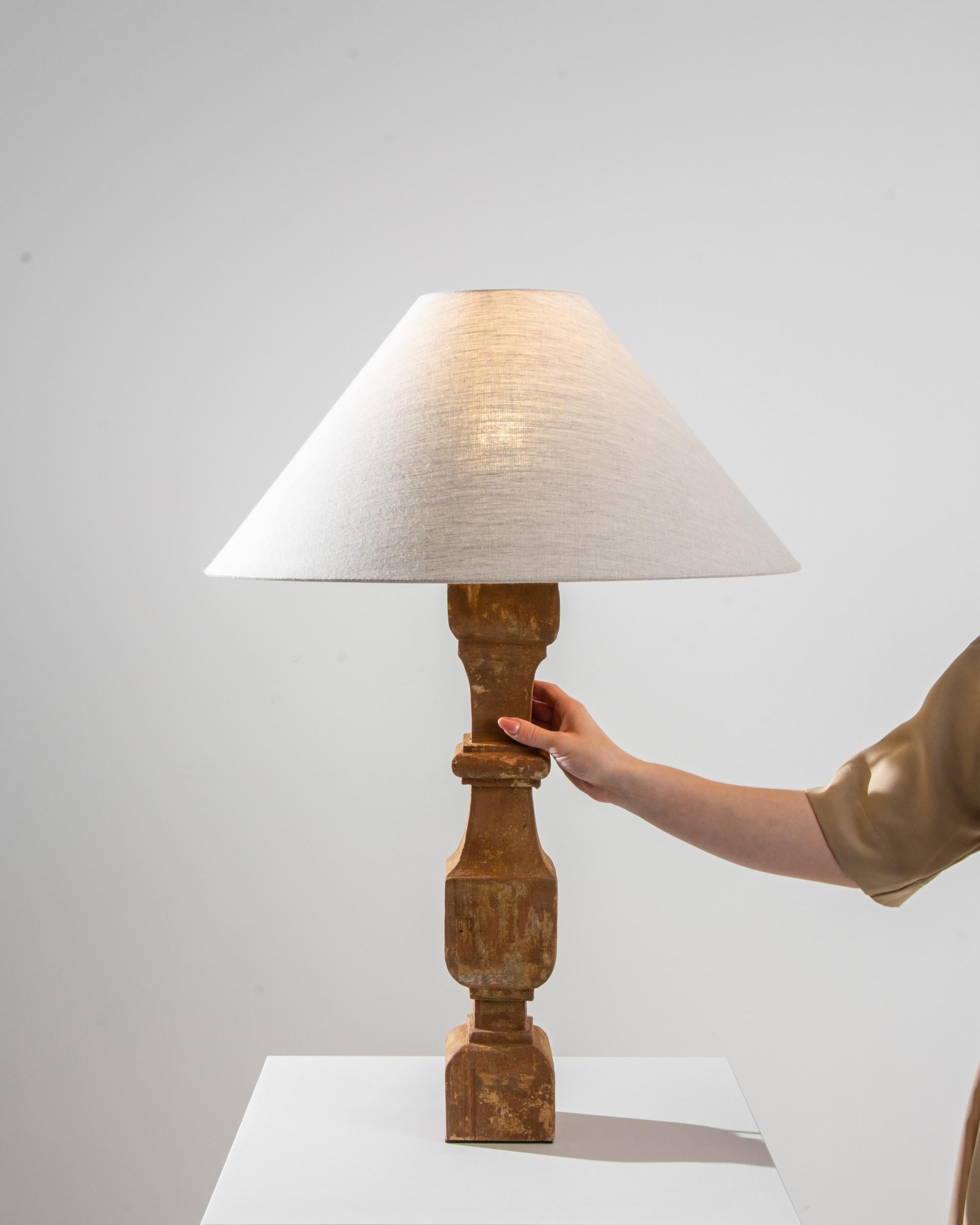 French Provincial 19th Century French Wooden Table Lamp