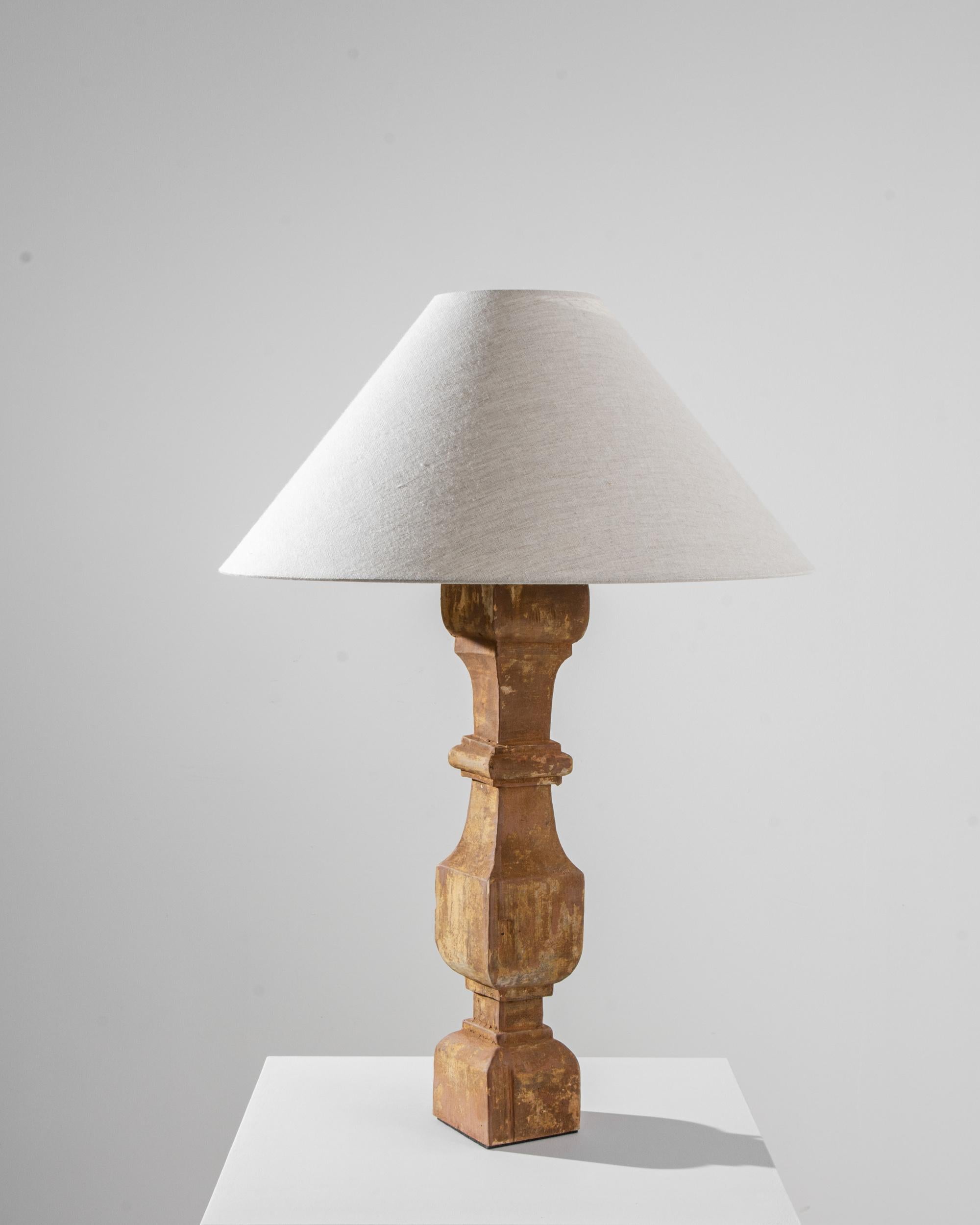 19th Century French Wooden Table Lamp 2