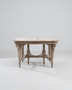 19th Century French Wooden Table on Wheels