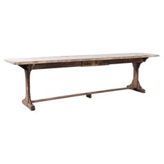 19th Century French Wooden Trestle Table