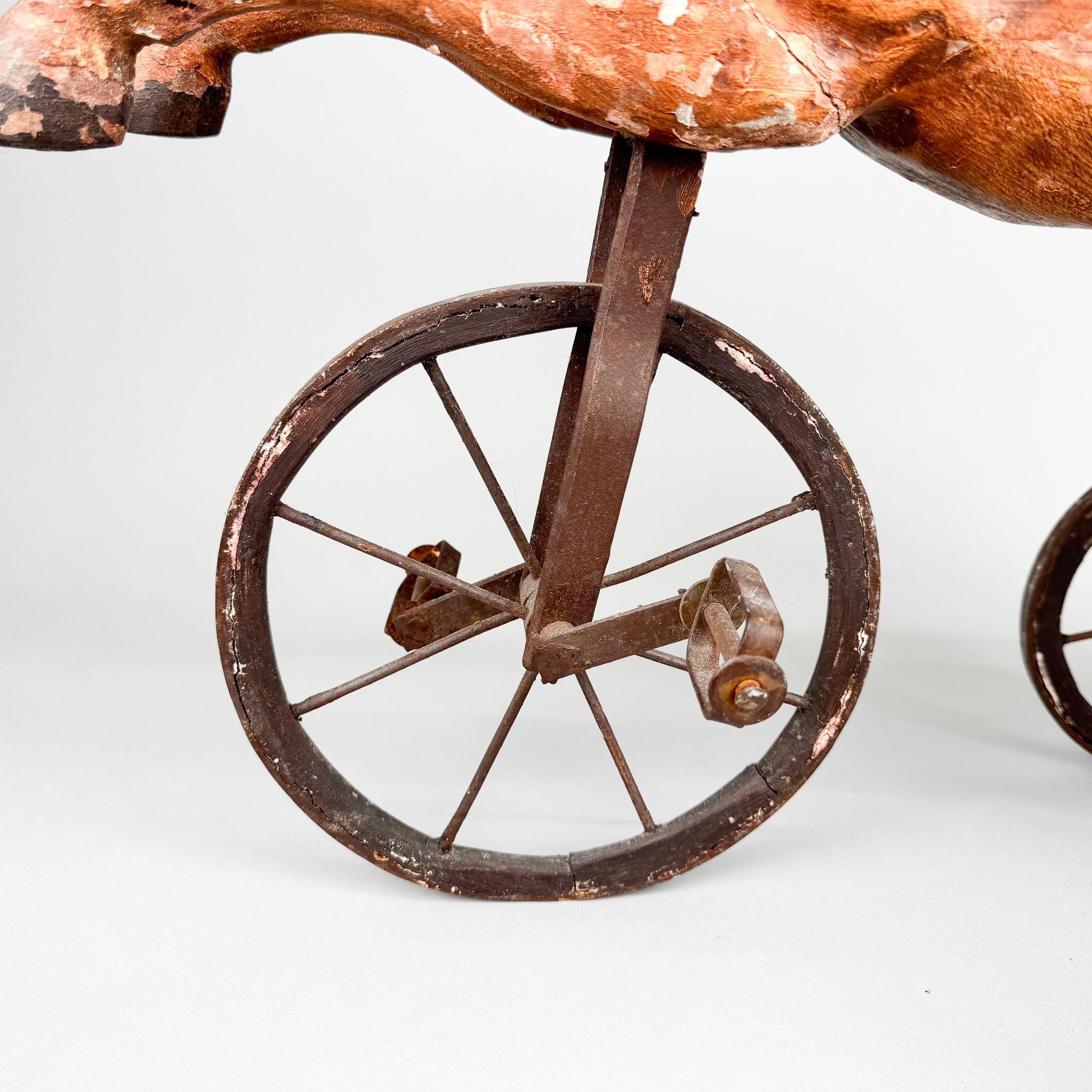 19th Century French Wooden Tricycle For Sale 4