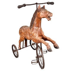 19th Century French Wooden Tricycle