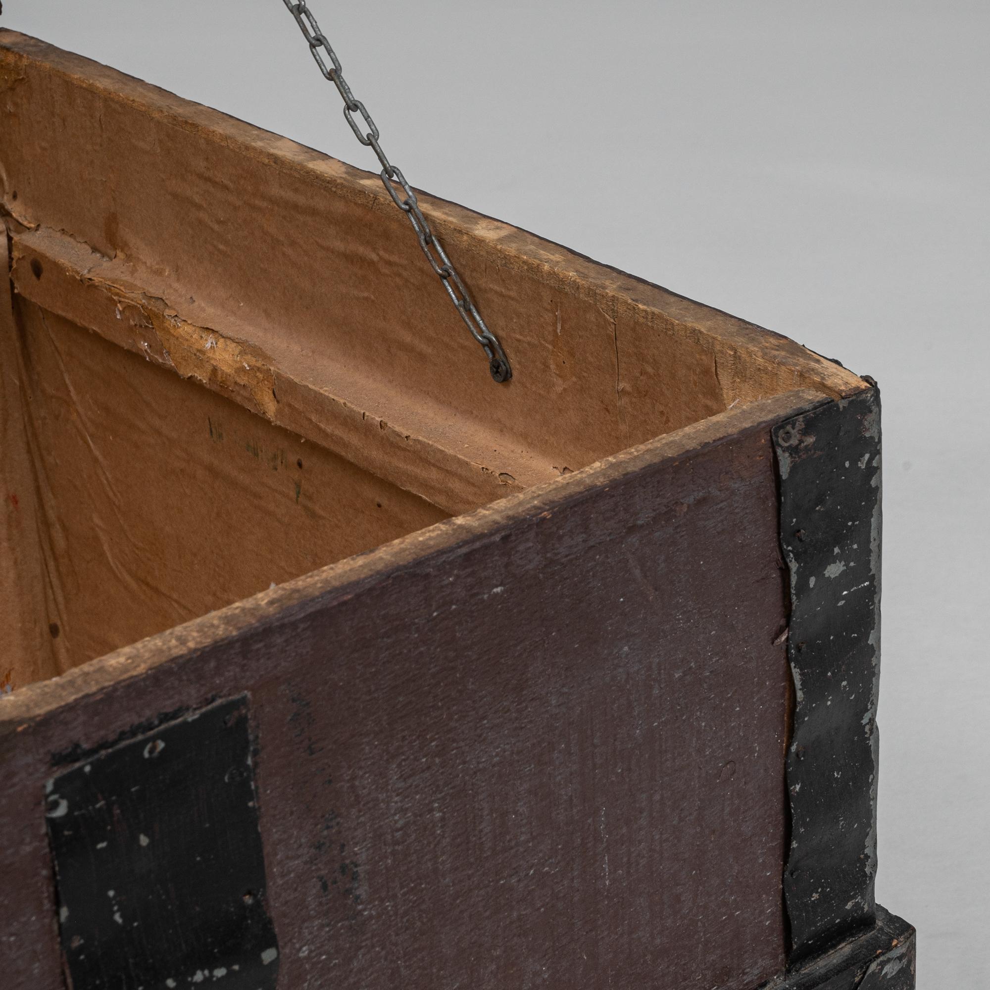 Baule di legno francese del XIX secolo in vendita 4