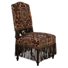19th Century French Wooden Upholstered Armchair 